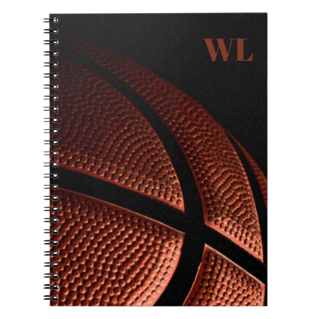Cuaderno Bloc de notas de fotografía espiral de baloncesto (Frente)