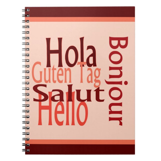 Cuaderno Bloc de notas de fotografía espiral de saludos (Frente)