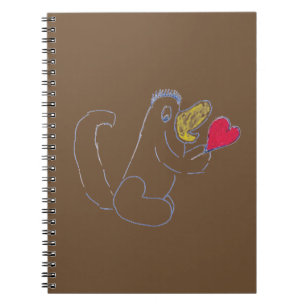 Cuaderno Bloc de notas de fotos de bug de amor