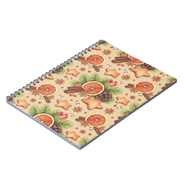 Cuaderno Bloc de notas de fotos de especias de vacaciones (Lado Izquierdo)