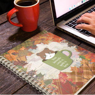 Cuaderno Bloc de notas de fotos de espiral de gato de caída