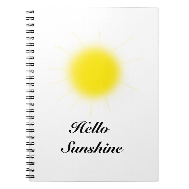 Cuaderno Bloc de notas de fotos de Hello Sunshine (Frente)
