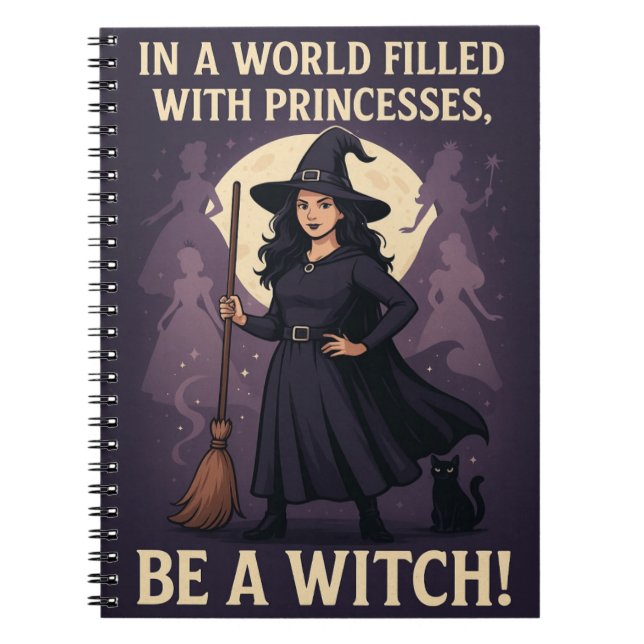 Cuaderno Bloc de notas de fotos en espiral de brujas (Frente)