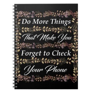 Cuaderno Bloc de notas de fotos en espiral de citas inspira