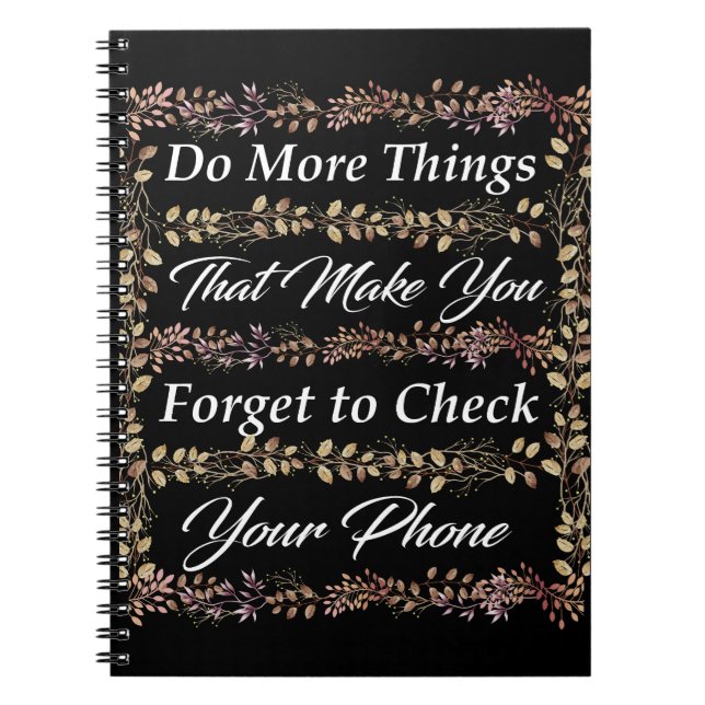 Cuaderno Bloc de notas de fotos en espiral de citas inspira (Frente)