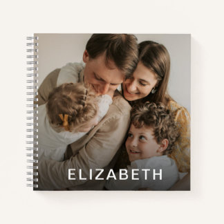 Cuaderno bloc de notas de fotos personalizado con nombre pe