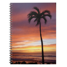 Cuaderno Bloc de notas de fotos Vivid Maui Sunset Photo Spi