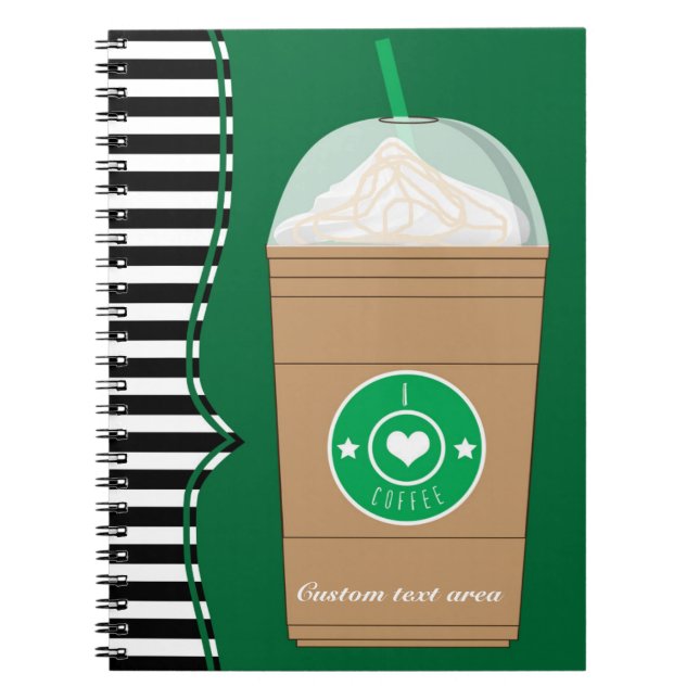 Cuaderno Bloc de notas de Frappuccino Frap de café picado (Frente)