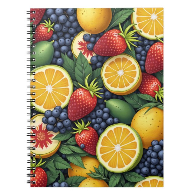 Cuaderno bloc de notas de fruta tropical (Frente)