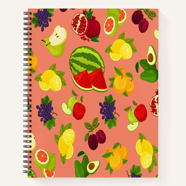 Cuaderno Bloc de notas de frutas de cítricos (Anverso)