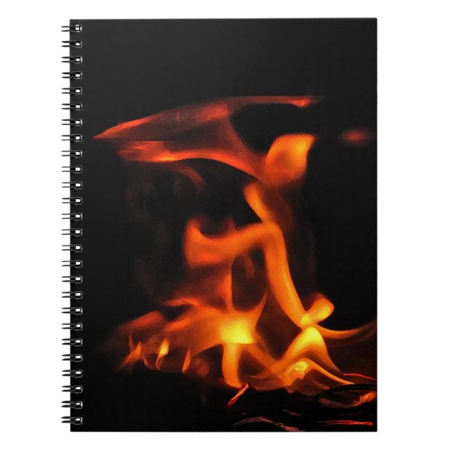 Cuaderno Bloc de notas de fuego bailable (Frente)