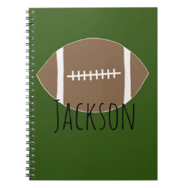 Cuaderno Bloc de notas de fútbol de nombre personalizado