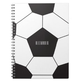 Cuaderno bloc de notas de fútbol de personalizable