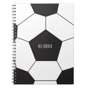 Cuaderno bloc de notas de fútbol de personalizable