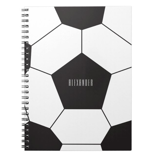 Cuaderno bloc de notas de fútbol de personalizable (Frente)