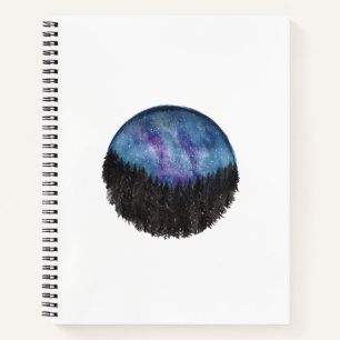 Cuaderno Bloc de notas de galaxia forestal