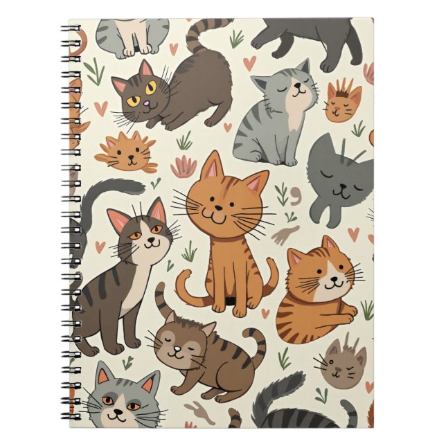 Cuaderno Bloc de notas de gato (Frente)