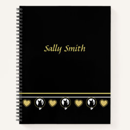 Cuaderno Bloc de notas de gato de amor por la poeta Adiela