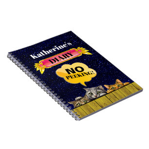 Cuaderno Bloc de notas de gatos de Peeking
