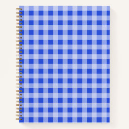 Cuaderno Bloc de notas de Gingham azul