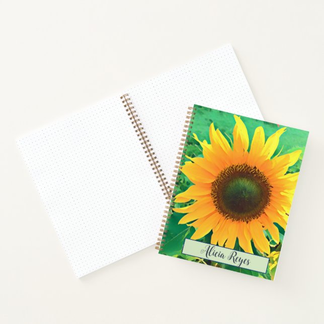 Cuaderno bloc de notas de girasol (Interior)
