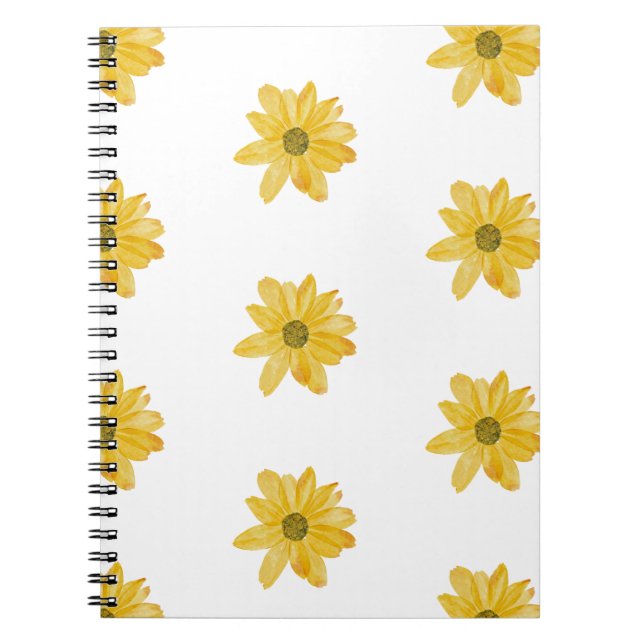 Cuaderno Bloc de notas de girasol espiral (Frente)