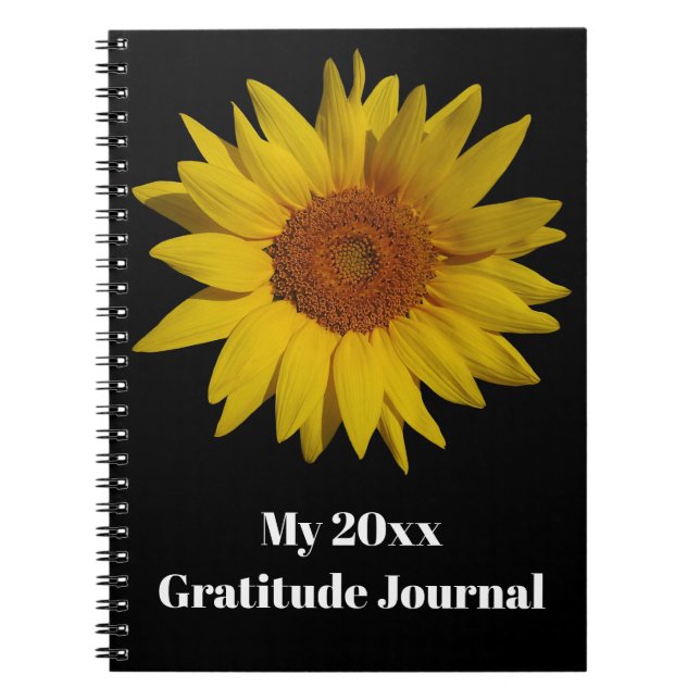 Cuaderno Bloc de notas de girasol personalizado (Frente)