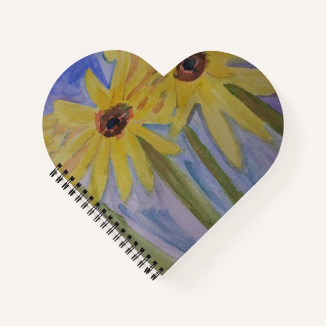 Cuaderno Bloc de notas de girasoles amarillos (Anverso)