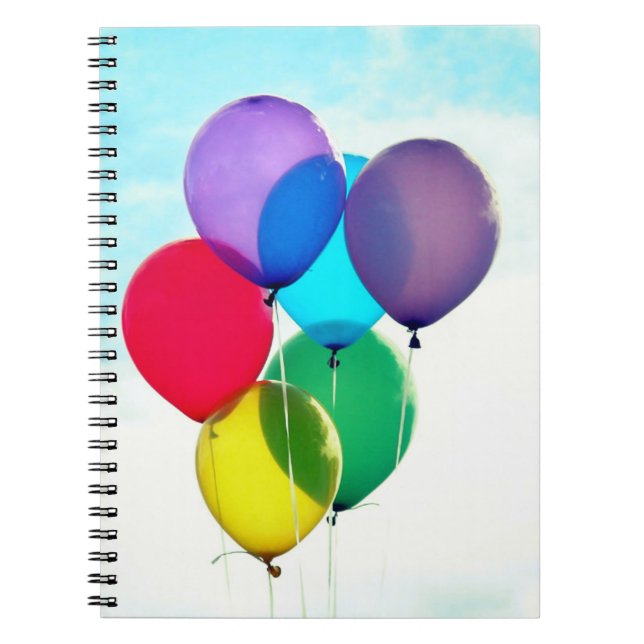 Cuaderno Bloc de notas de globos coloridos (Frente)