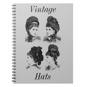 Cuaderno Bloc de notas de Gorras de época