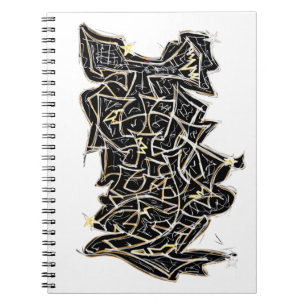 Cuaderno Bloc de notas de graffiti negro
