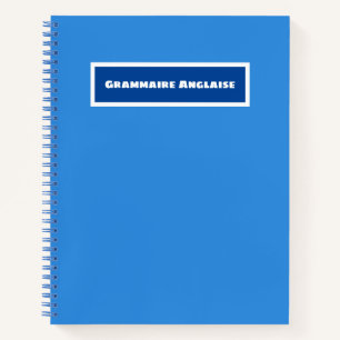 Cuaderno Bloc de notas de gramática en inglés