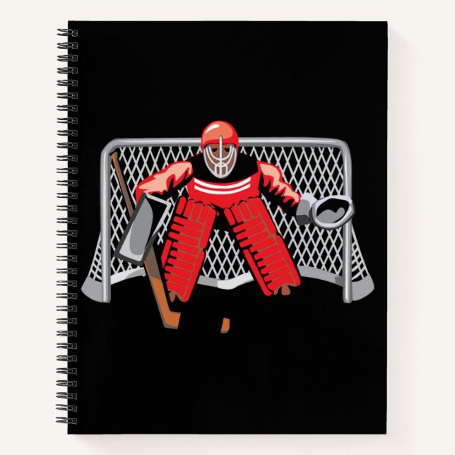 Cuaderno Bloc de notas de grano de hockey sobre hielo (Anverso)