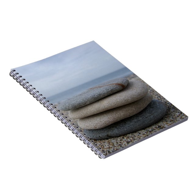Cuaderno Bloc de notas de guijarros costeros (Lado Derecho)