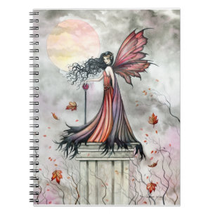 Cuaderno Bloc de notas de hadas de los vientos de otoño
