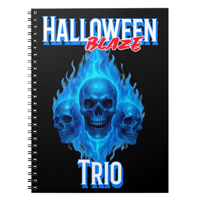 Cuaderno Bloc de notas de Halloween Blaze Trio (Frente)