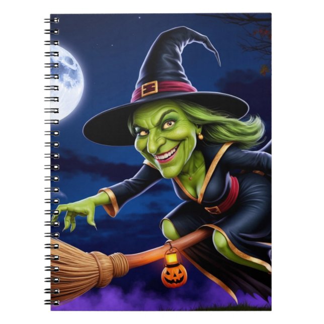 Cuaderno Bloc de notas de Halloween/Brujas (Frente)