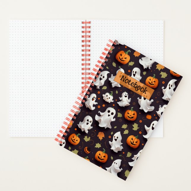 Cuaderno Bloc de notas de Halloween para diversión periodís (Interior)