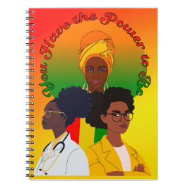 Cuaderno Bloc de notas de historia negra/mujer/Chica/foto e