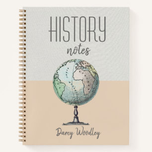 Cuaderno Bloc de notas de historial de dos tonos personaliz
