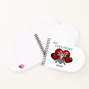 Cuaderno Bloc de notas de historias de amor