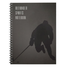 Cuaderno bloc de notas de hockey sobre personalizable