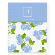 Bloc de notas de Hydrangea Azul