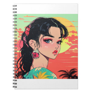 Cuaderno Bloc de notas de Ilustracion de estilo antiguo ret