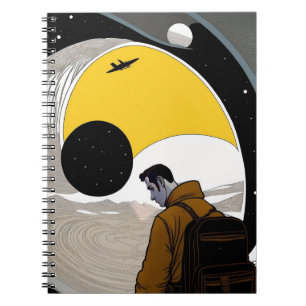Cuaderno Bloc de notas de Ilustracion de viaje cósmico
