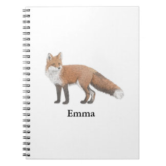 Cuaderno Bloc de notas de Ilustracion rojo Fox