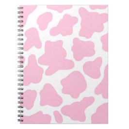 Cuaderno bloc de notas de impresión de vaca rosa