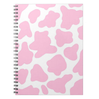 Cuaderno bloc de notas de impresión de vaca rosa