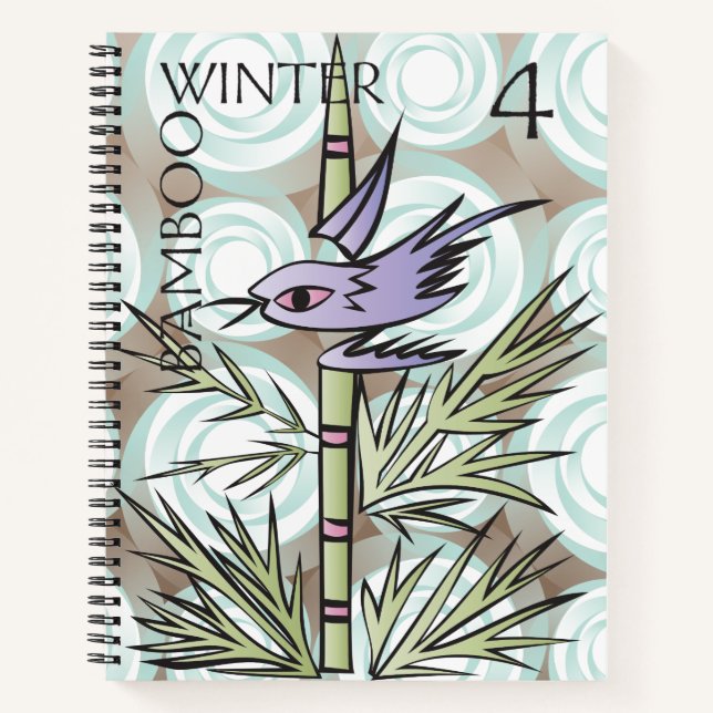 Cuaderno Bloc de notas de invierno de Mah Jongg Seasons (Anverso)