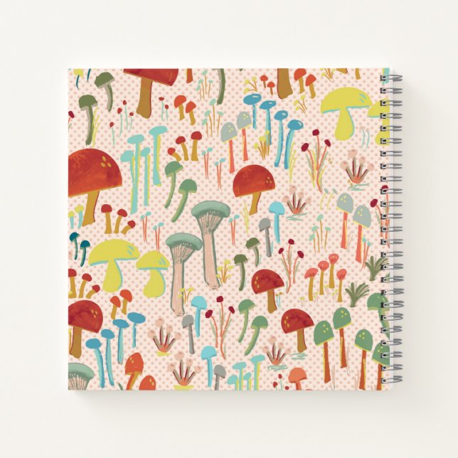 Cuaderno Bloc de notas de jardín para hongos (Reverso)